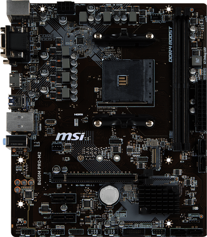 Board msi b450m online pro